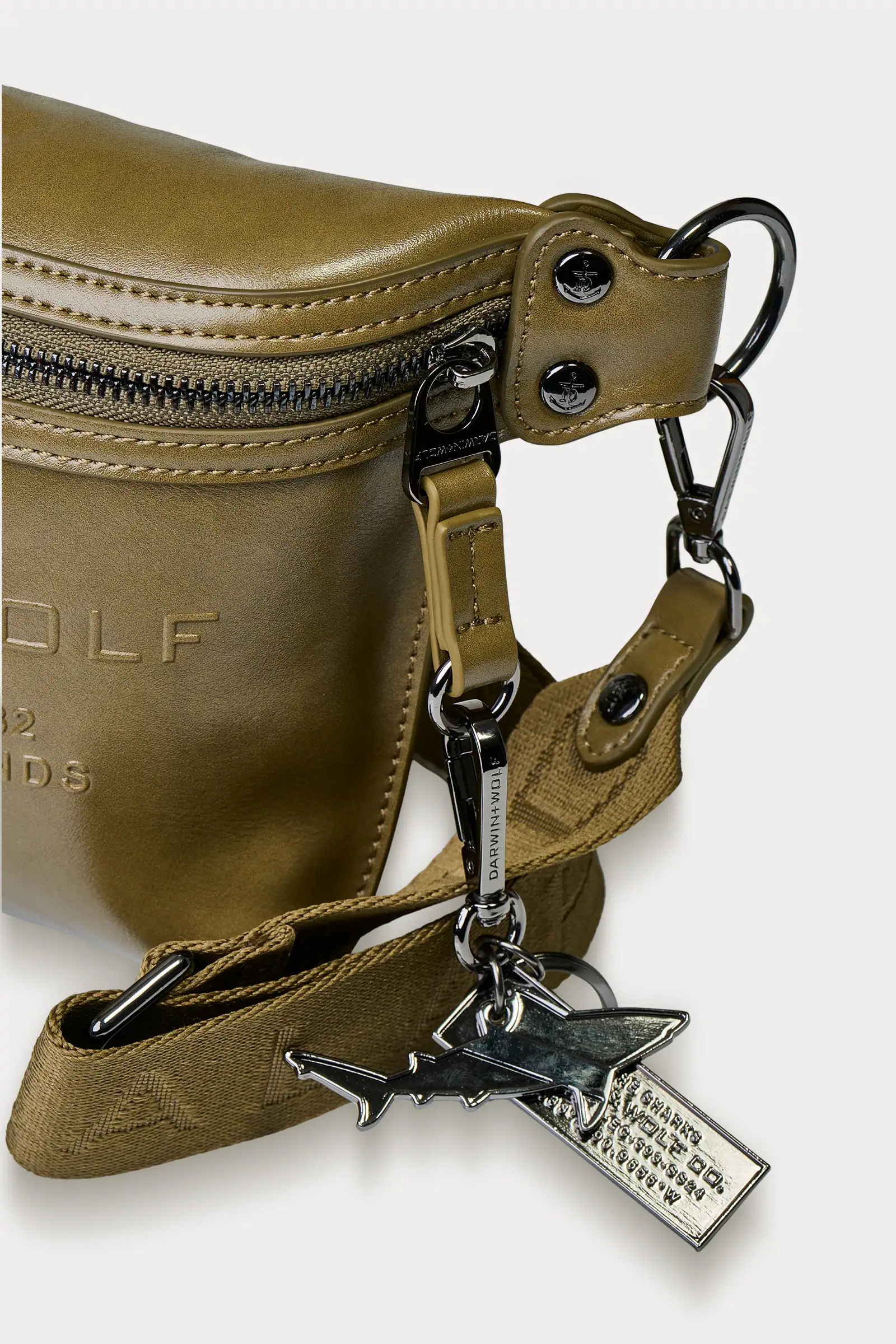 Cartera Crossbody bag canguro Darwin And Wolf verde