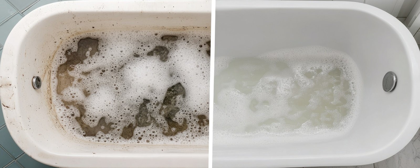 baignoire bouchée