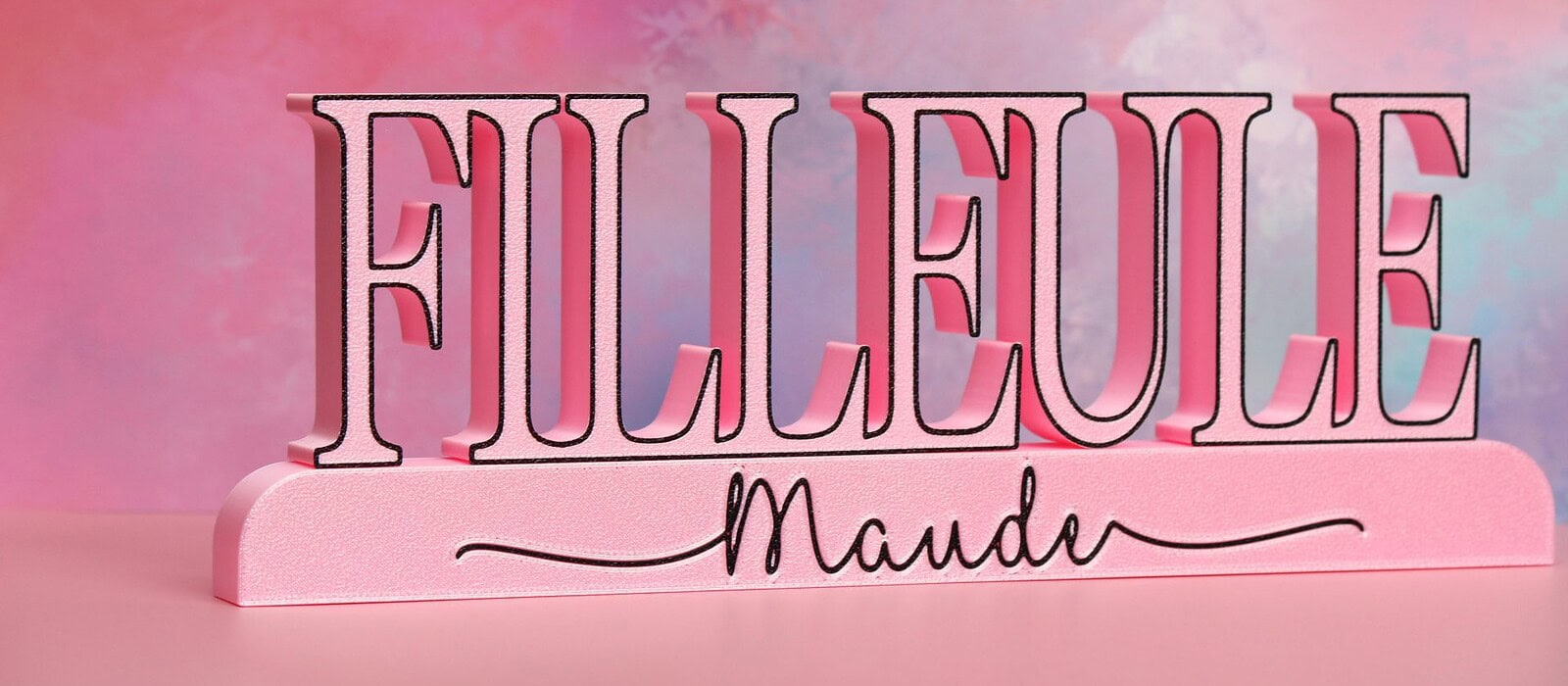 Cadeaux personnalisés faits en France – supports prénoms et décorations MonCadeau3D