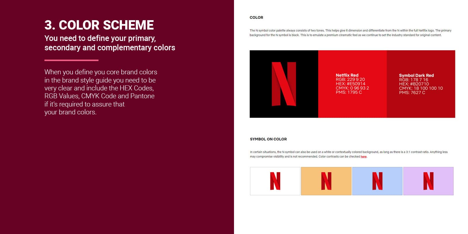Color Scheme in Brand Style Guide Example