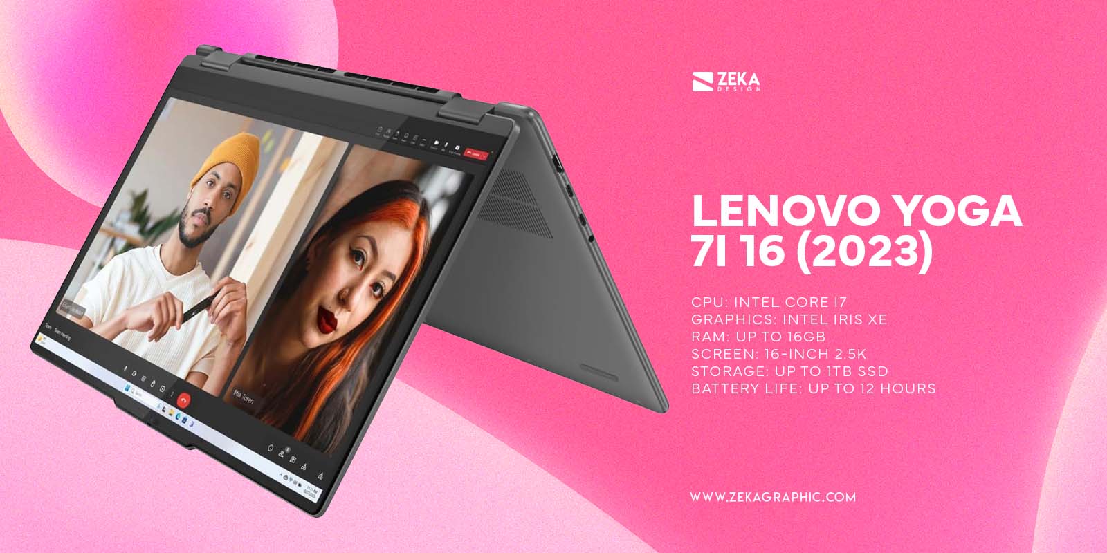 Lenovo Yoga 7i 16 2023 Best Mid-Range Laptop For Graphic Designers