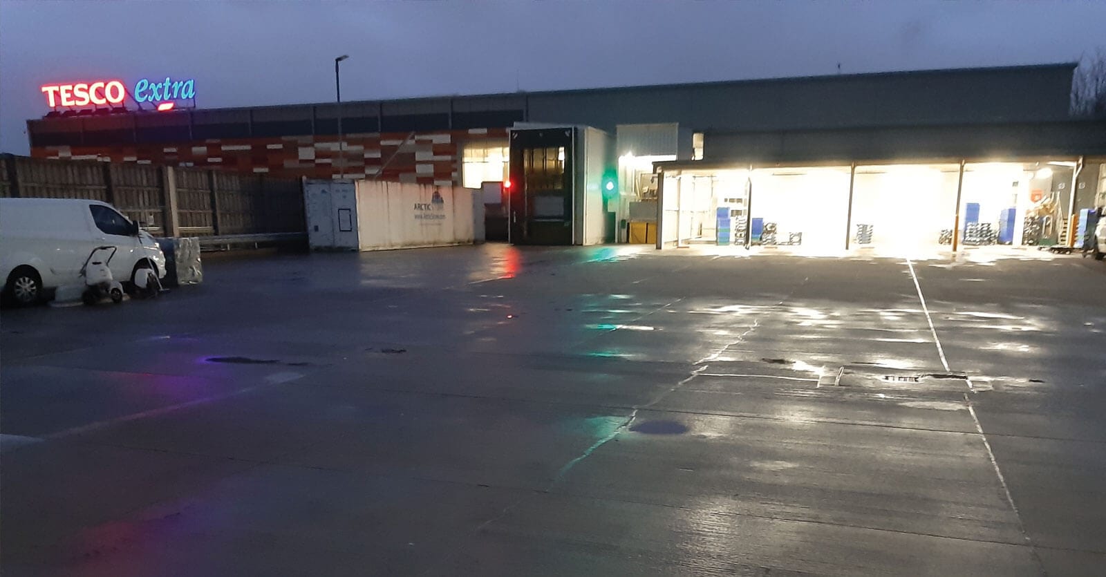 hero markham uk project tesco extra service yards