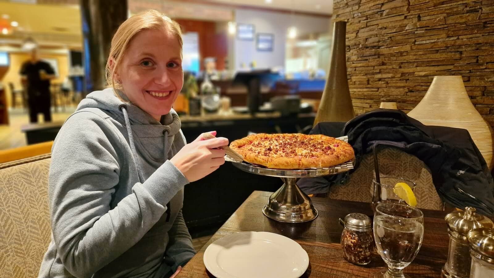 Lecker Pizza am Restaurant in Jasper