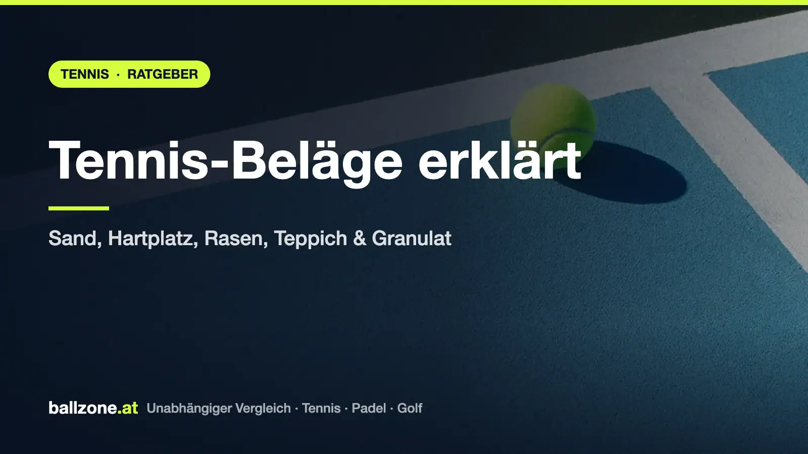 Tennis-Beläge: Sand, Hartplatz, Rasen & Teppich im Vergleich