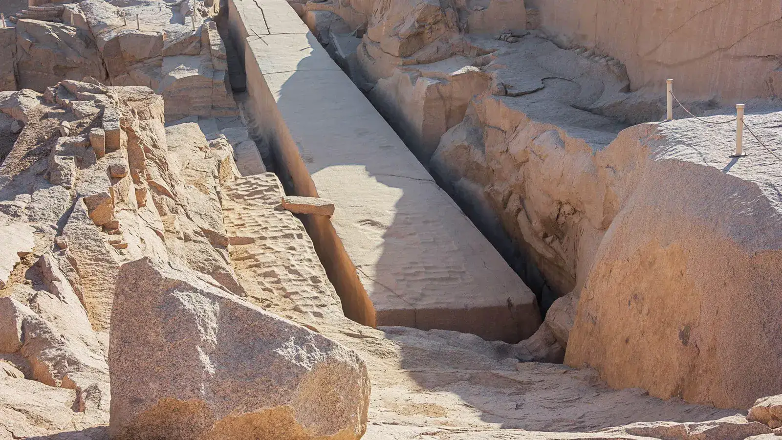 The Unfinished Obelisk historical site in Aswan, Egypt