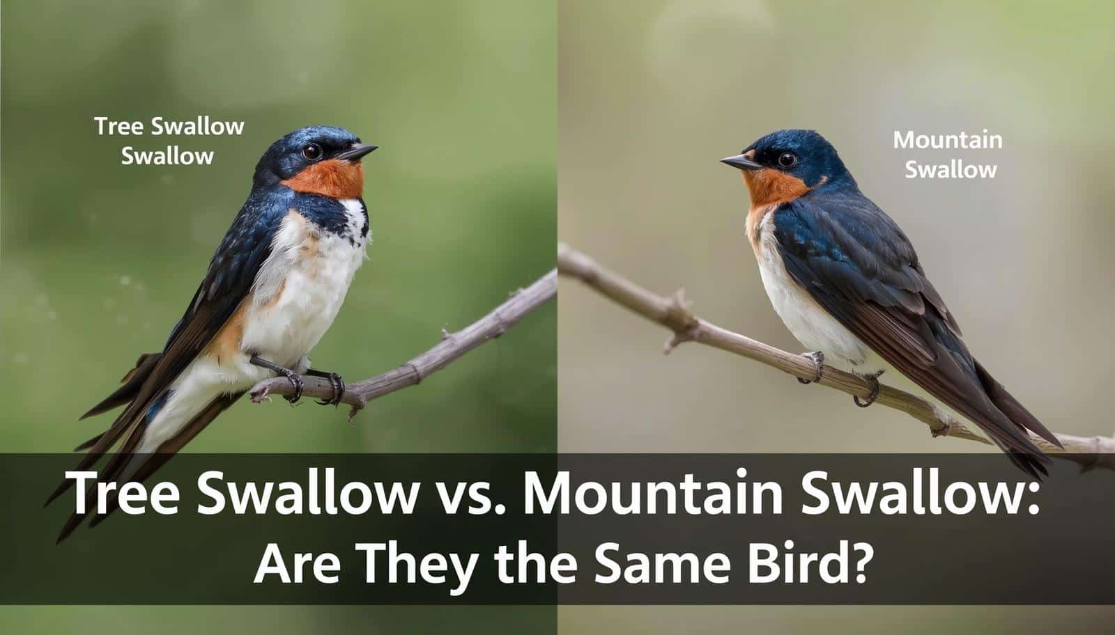 Is a Tree Swallow And Mountain Swallow the Same Bird?