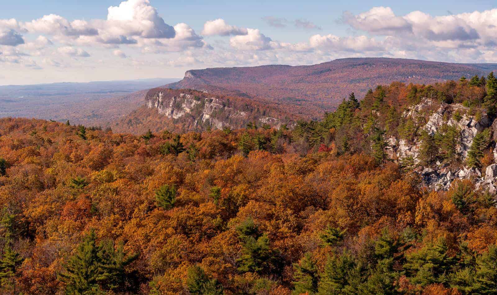 Aerial View of the Hudson Valley in Autumn