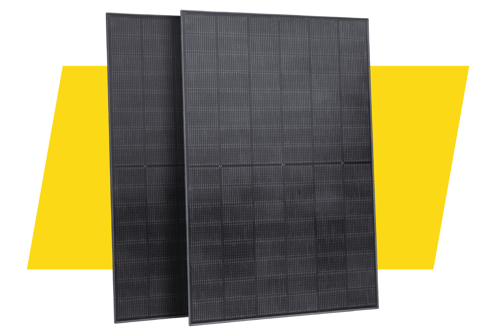Produktdarstellung: PV-Module in all Black Optik.