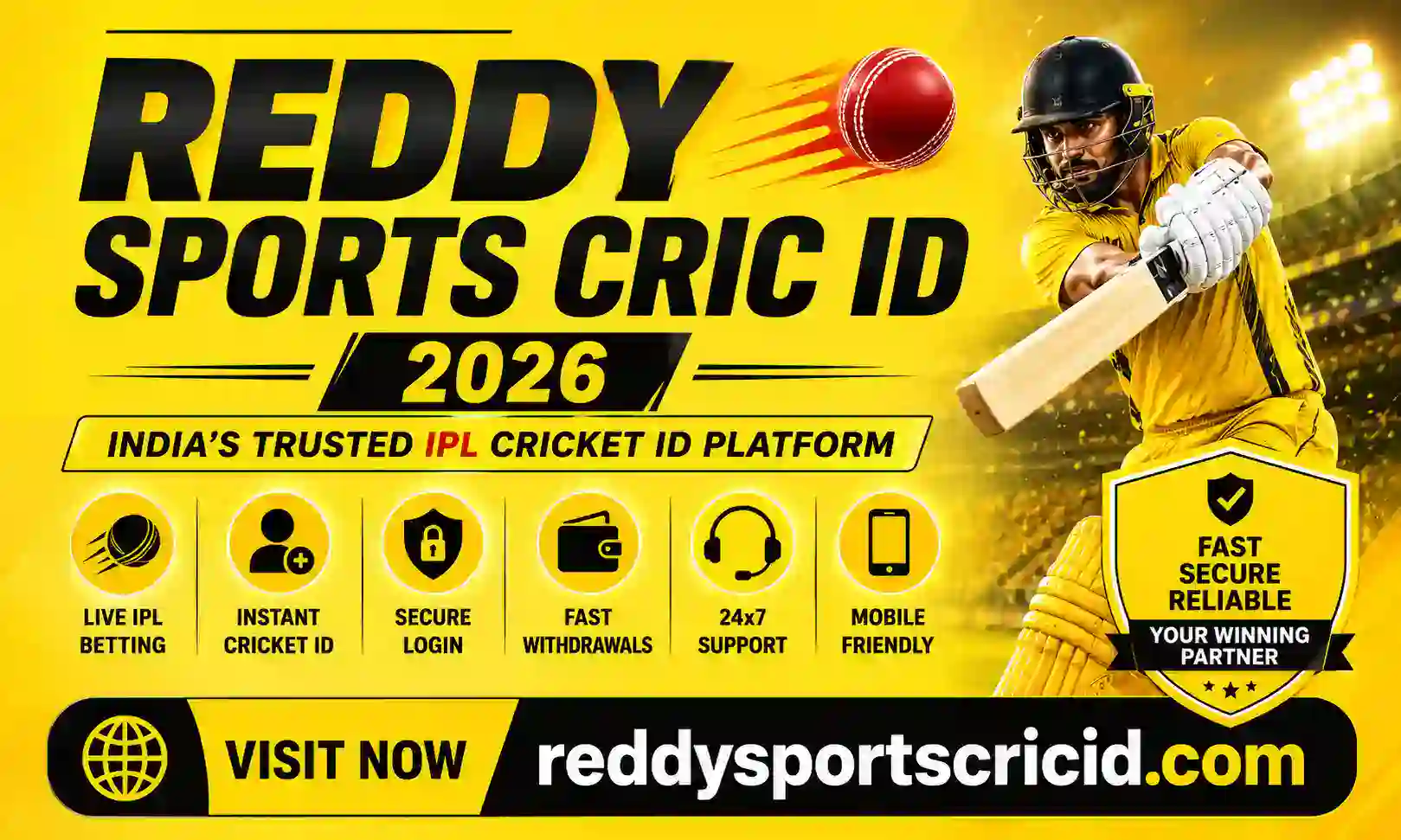 Reddy Sports Cric ID 2026 – India’s Trusted IPL Cricket ID Platform
