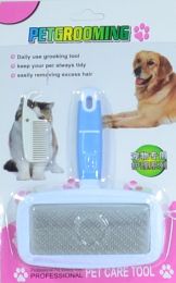 Borstel  voor Hond en Kat (Blauw)