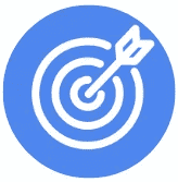 Data analytics target with dart hitting a bullseye on a target.