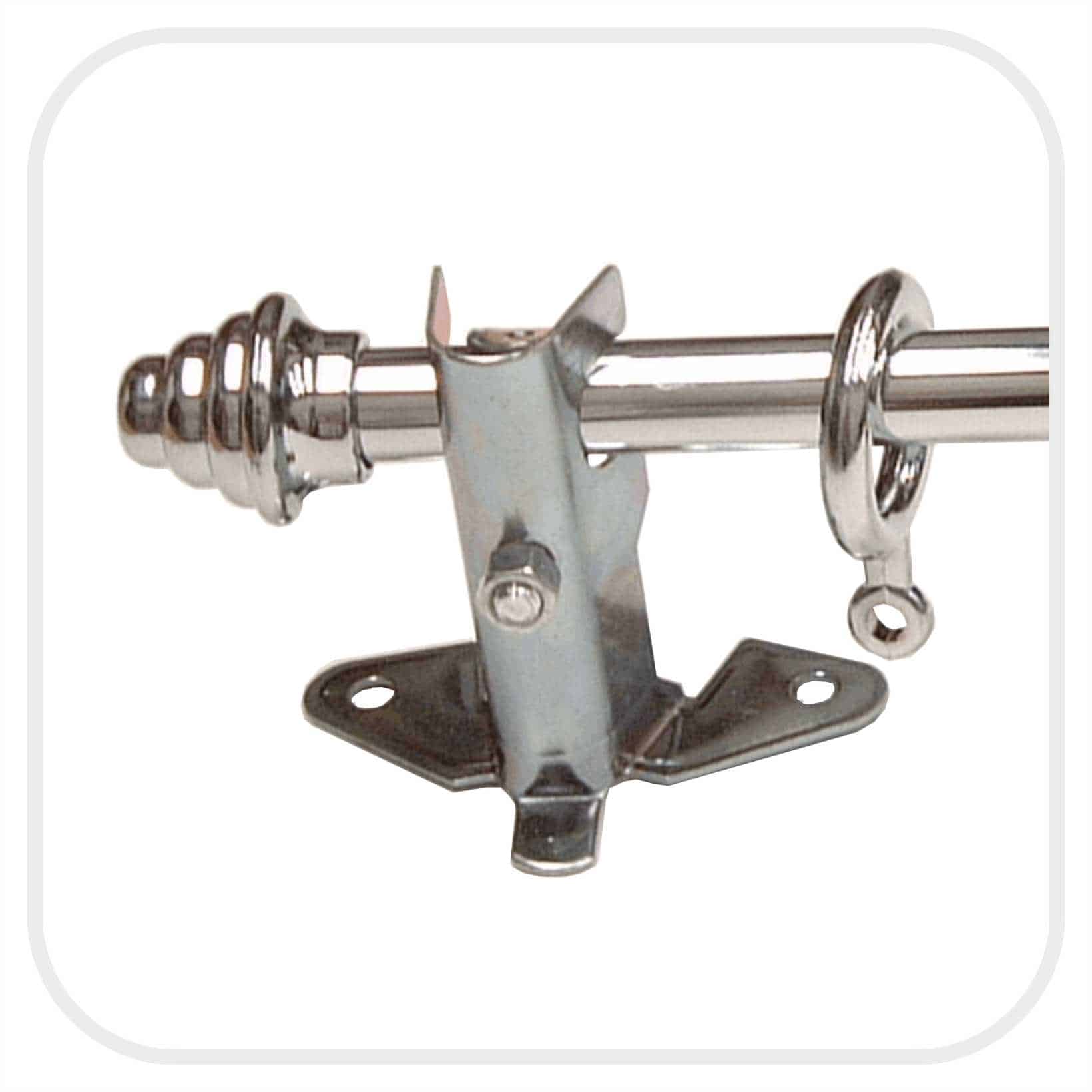Soportes tubo cromado para cortinas