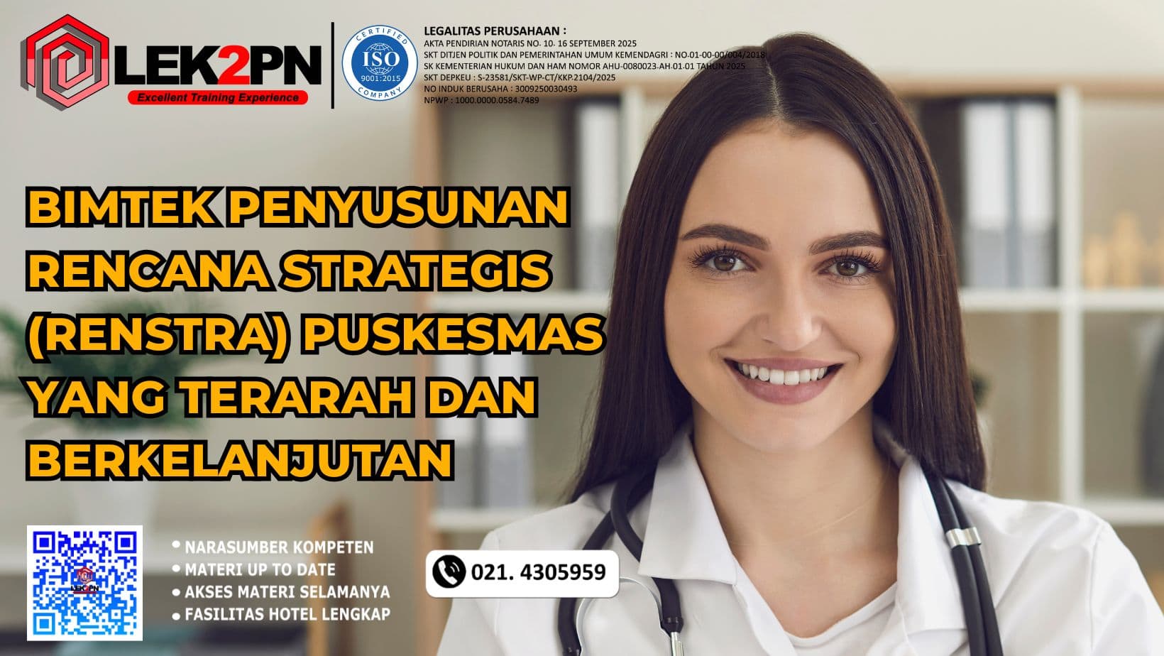 BIMTEK PENYUSUNAN RENCANA STRATEGIS (RENSTRA) PUSKESMAS YANG TERARAH DAN BERKELANJUTAN