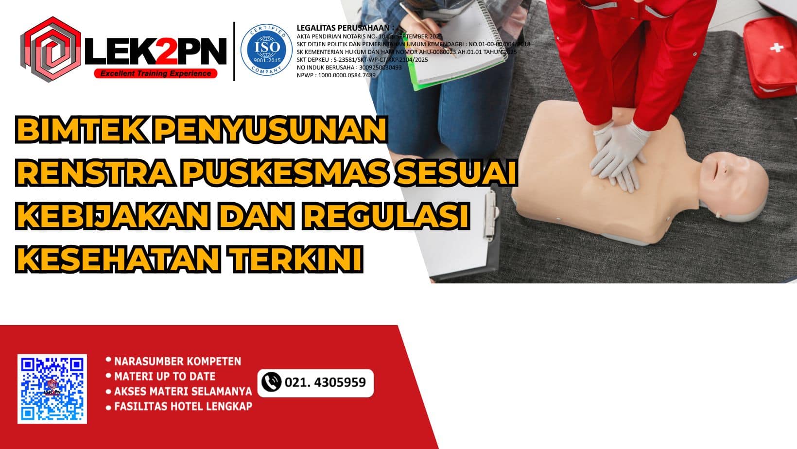 BIMTEK PENYUSUNAN RENSTRA PUSKESMAS SESUAI KEBIJAKAN DAN REGULASI KESEHATAN TERKINI