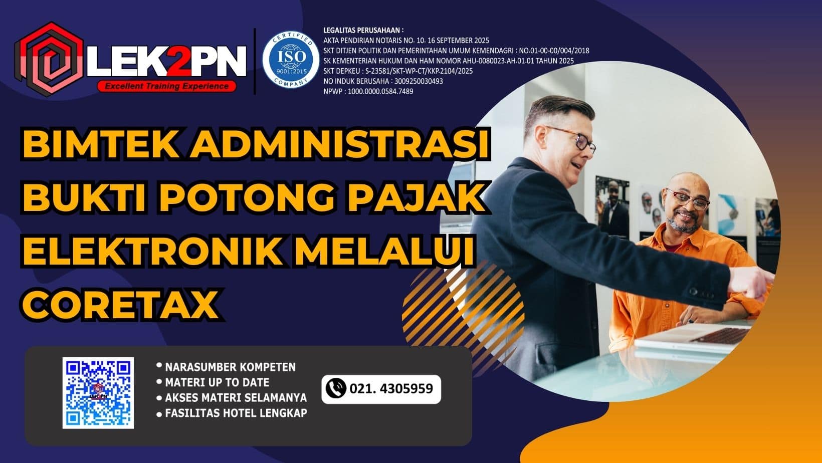 Bimtek Administrasi Bukti Potong Pajak Elektronik melalui Coretax