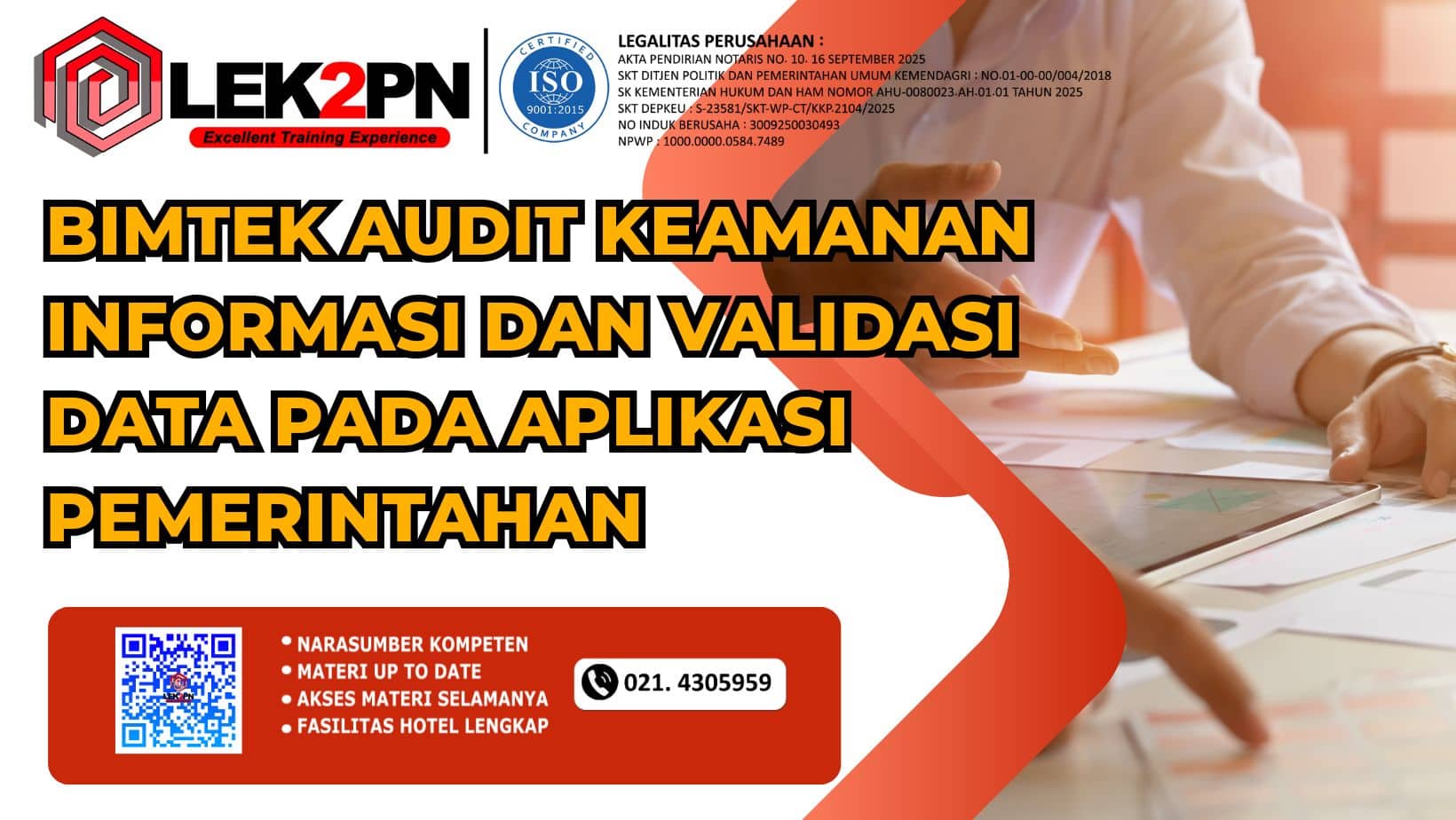 Bimtek Audit Keamanan Informasi dan Validasi Data Pada Aplikasi Pemerintahan
