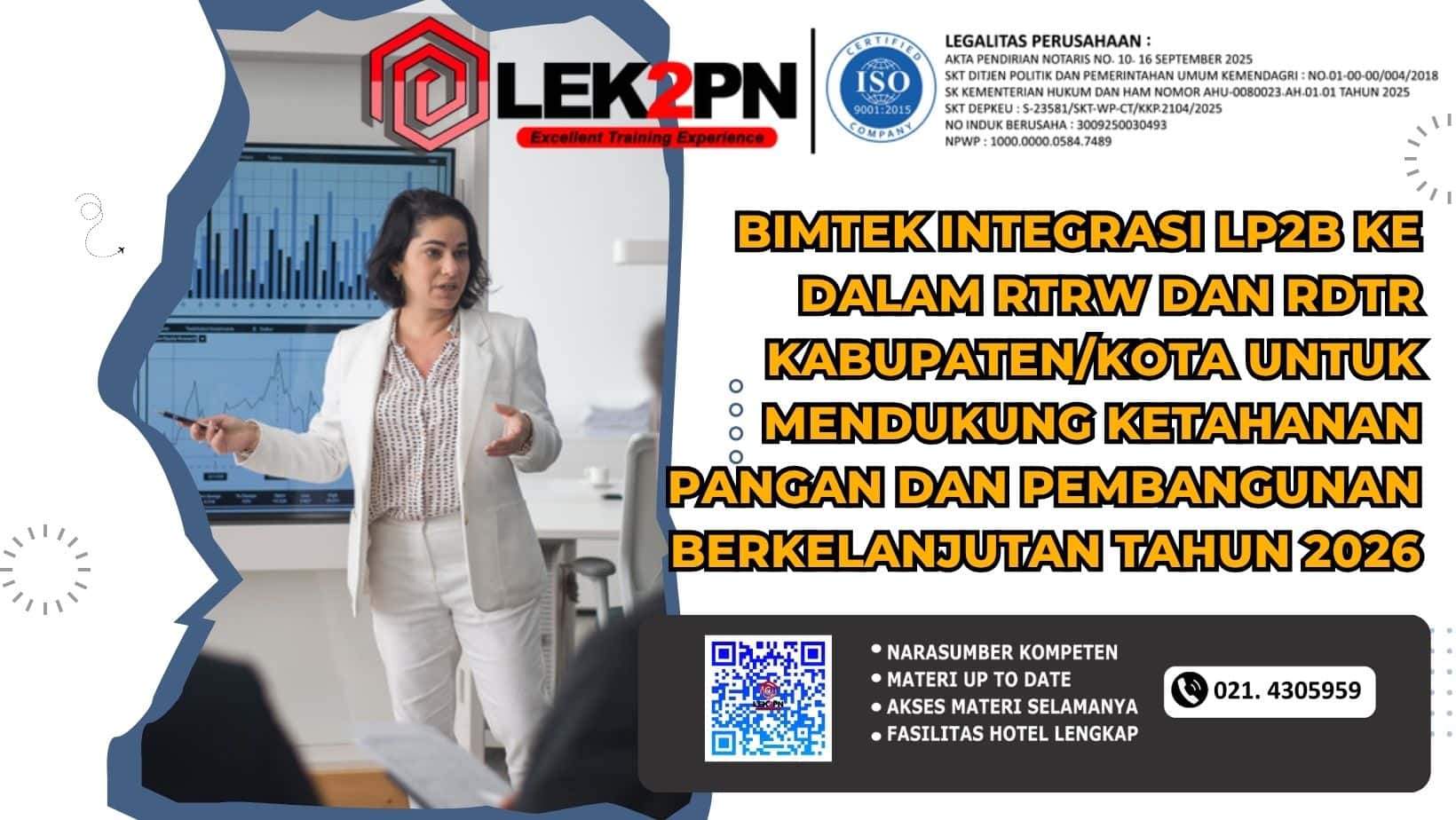 Bimtek Integrasi LP2B ke dalam RTRW dan RDTR KabupatenKota untuk Mendukung Ketahanan Pangan dan Pembangunan Berkelanjutan Tahun 2026