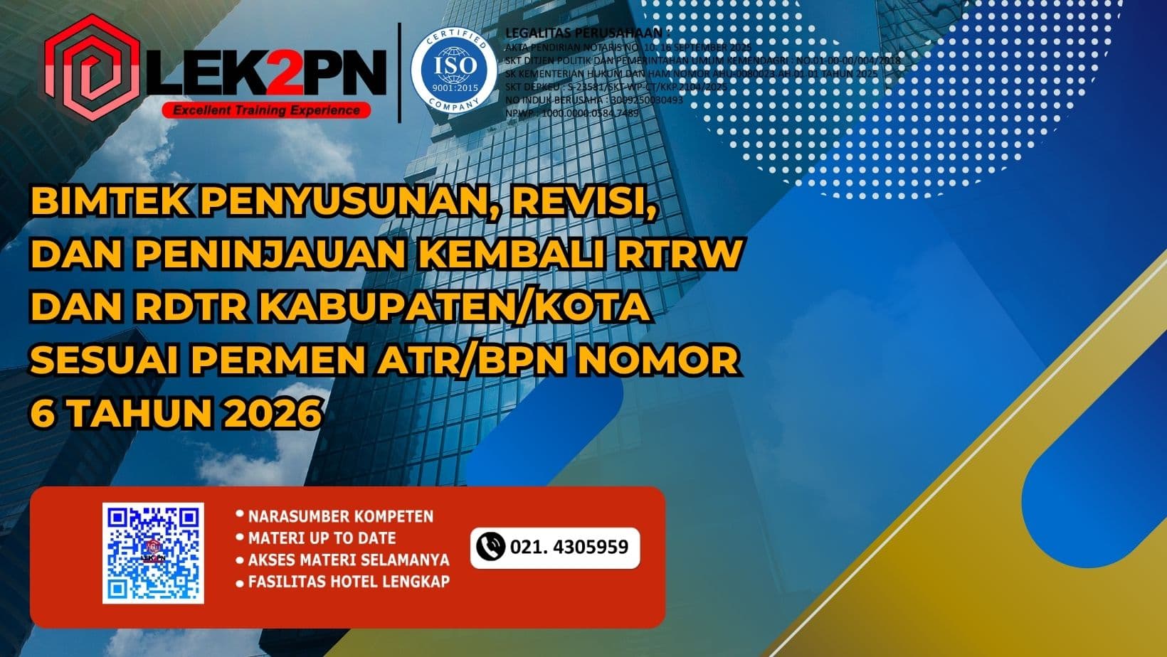 Bimtek Penyusunan, Revisi, dan Peninjauan Kembali RTRW dan RDTR KabupatenKota Sesuai Permen ATRBPN Nomor 6 Tahun 2026