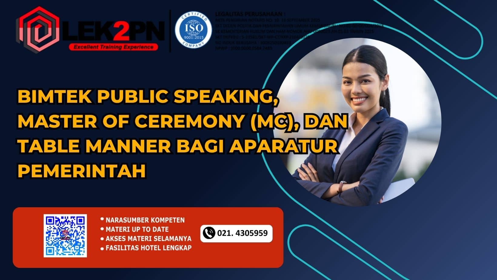 Bimtek Public Speaking, Master of Ceremony (MC), dan Table Manner bagi Aparatur Pemerintah