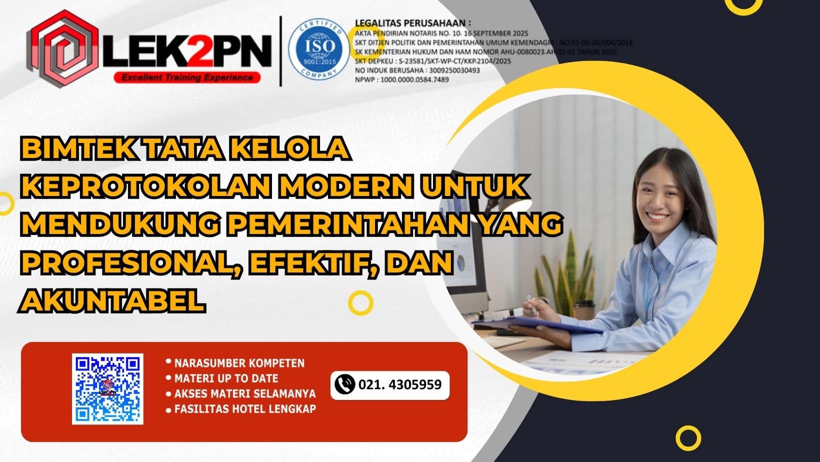 Bimtek Tata Kelola Keprotokolan Modern untuk Mendukung Pemerintahan yang Profesional, Efektif, dan Akuntabel