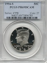 1994-S PCGS PR69RD DCAM