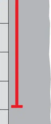 Cartoon image of red line on road