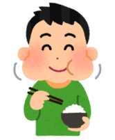 食べている人