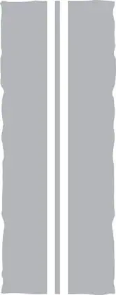 Cartoon drawing of double solid white lines