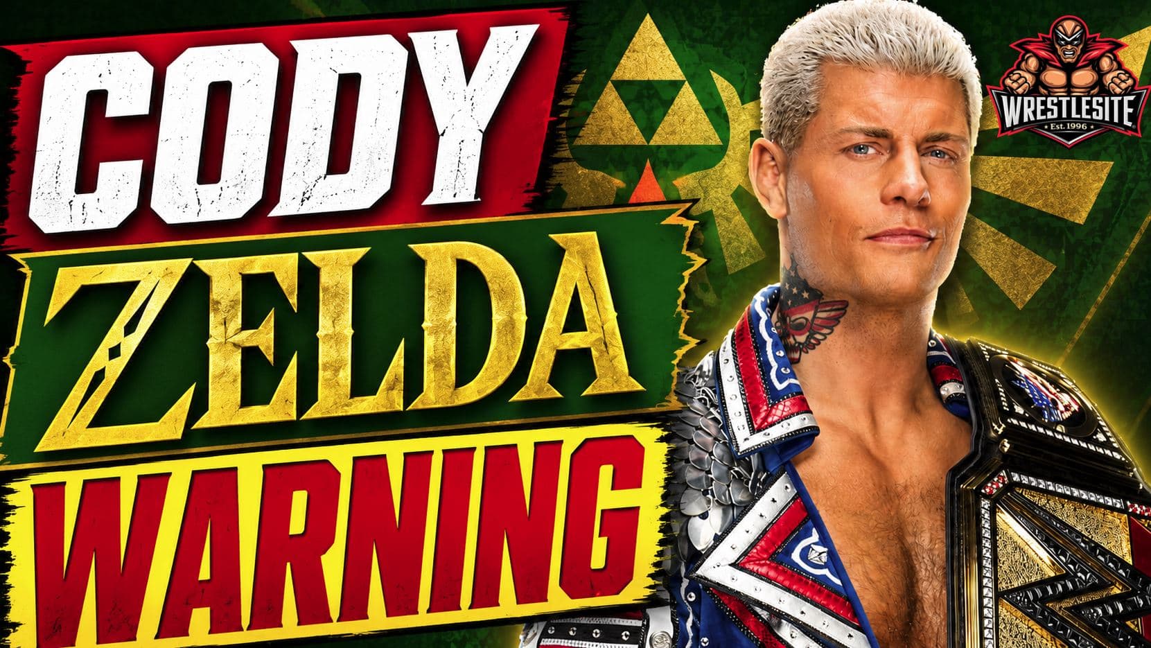 Cody Rhodes discusses Nintendo cease-and-desist notice over Zelda-inspired Triforce wrestling boots.