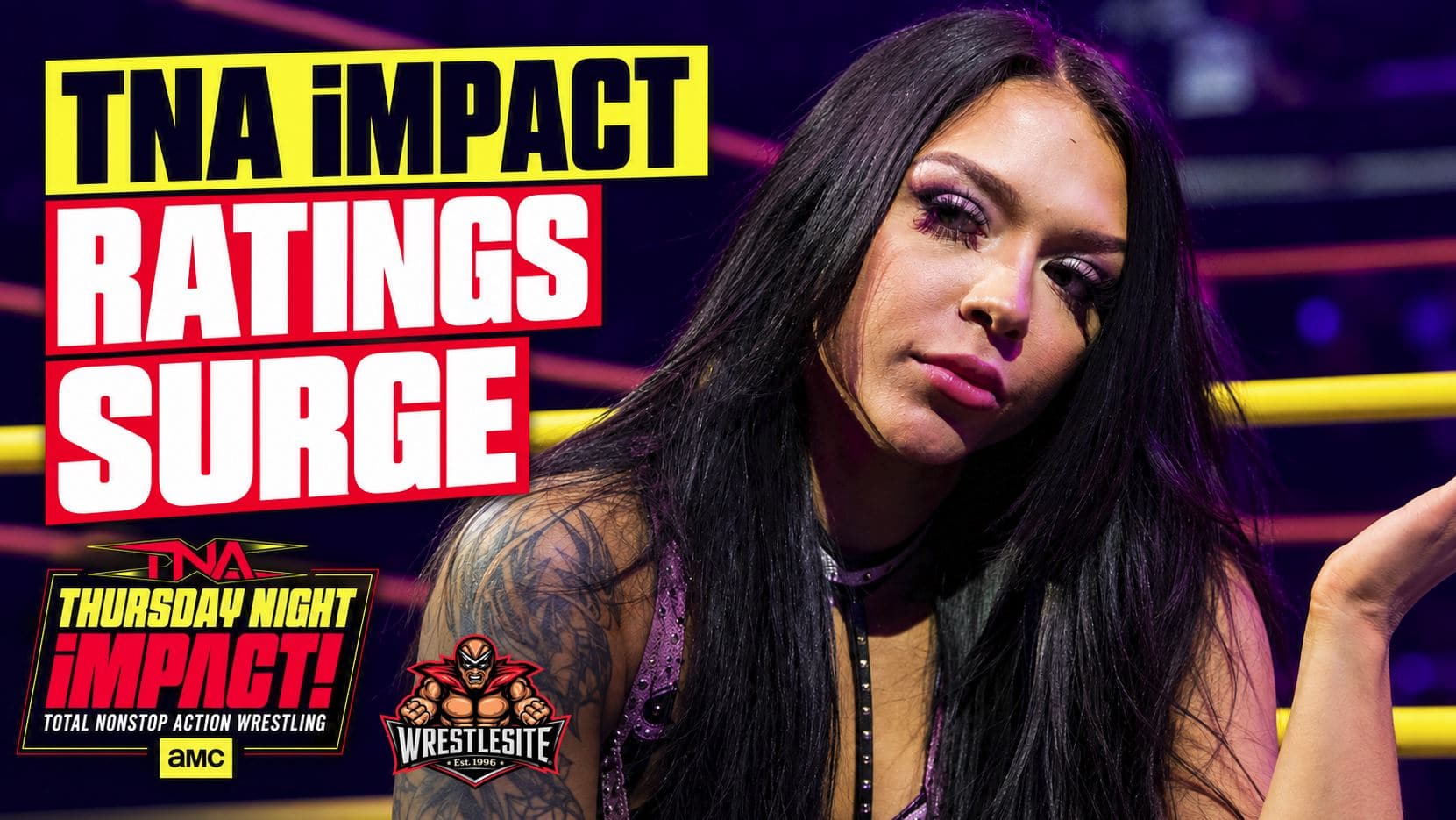 TNA iMPACT ratings graphic showing September 10 viewership increase and steady demographic performance on AMC