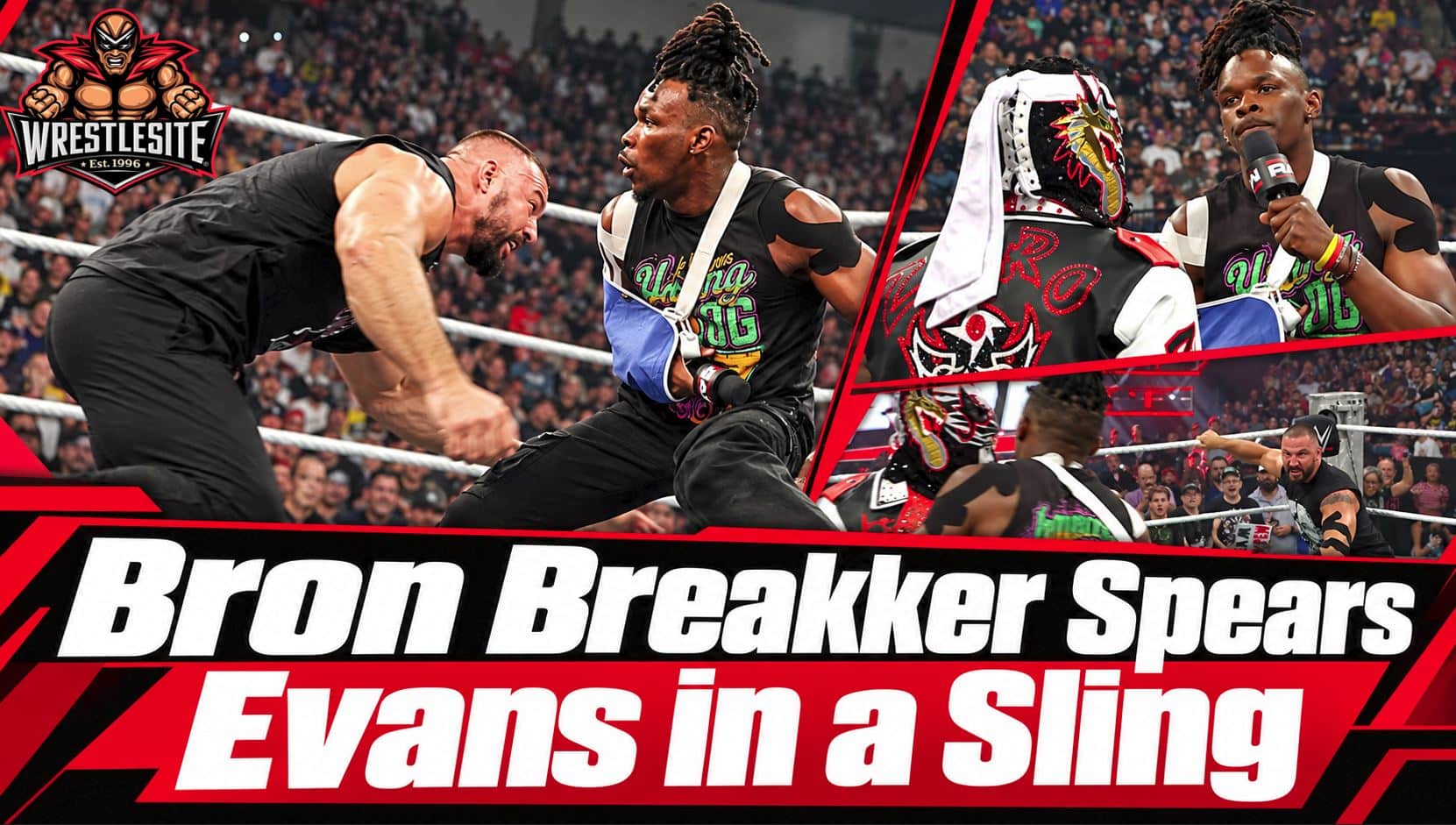 Bron Breakker Spears Evans in a Sling