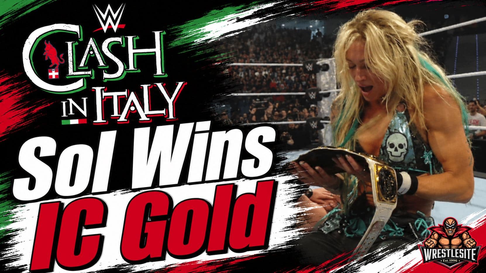 🔥 #SolRuca shocks #BeckyLynch to win the #WWE Women’s IC Title Sol Ruca finally proved herself in Italy by taking the Women’s Intercontinental Championship from Becky Lynch.