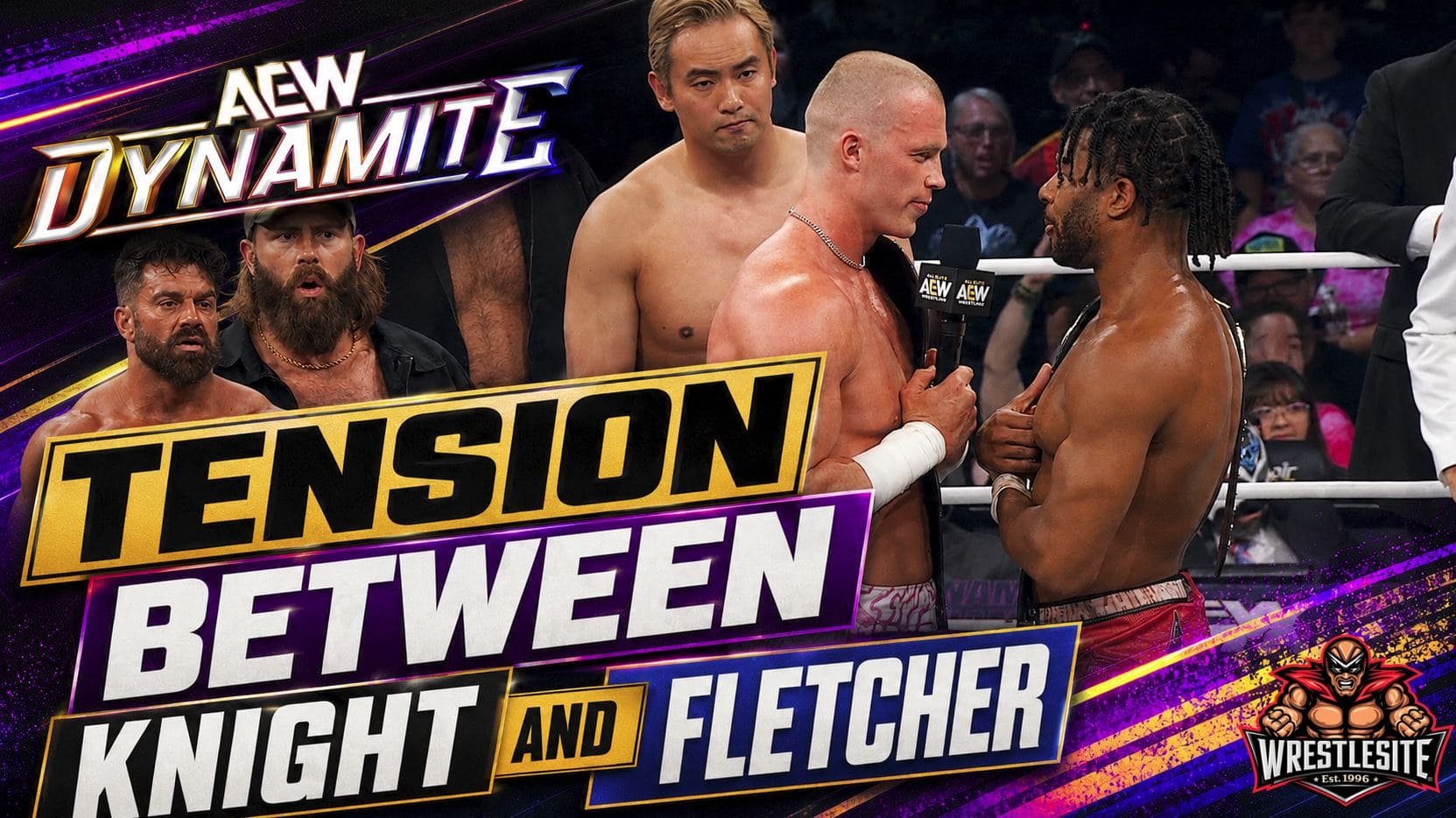 Kevin Knight and Kyle Fletcher argue over championship success during a tense AEW Dynamite backstage confrontation