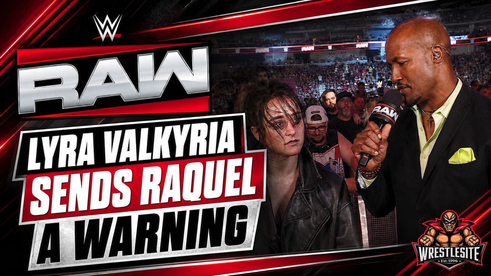 Lyra Valkyria delivers a warning to Women’s Intercontinental Champion Raquel Rodriguez during WWE Raw