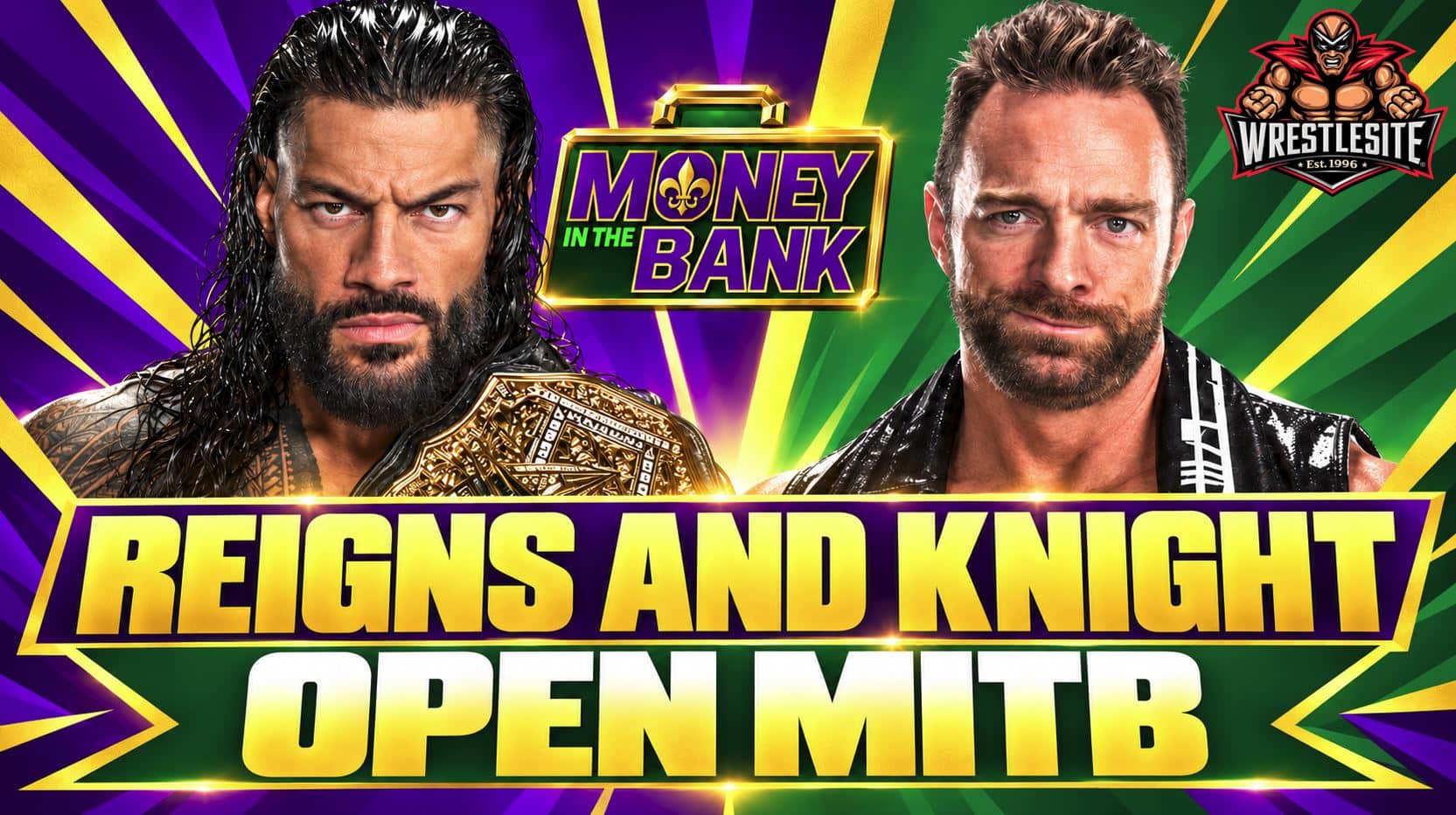 Roman Reigns defends his World Heavyweight Championship against LA Knight to open Money in Bank