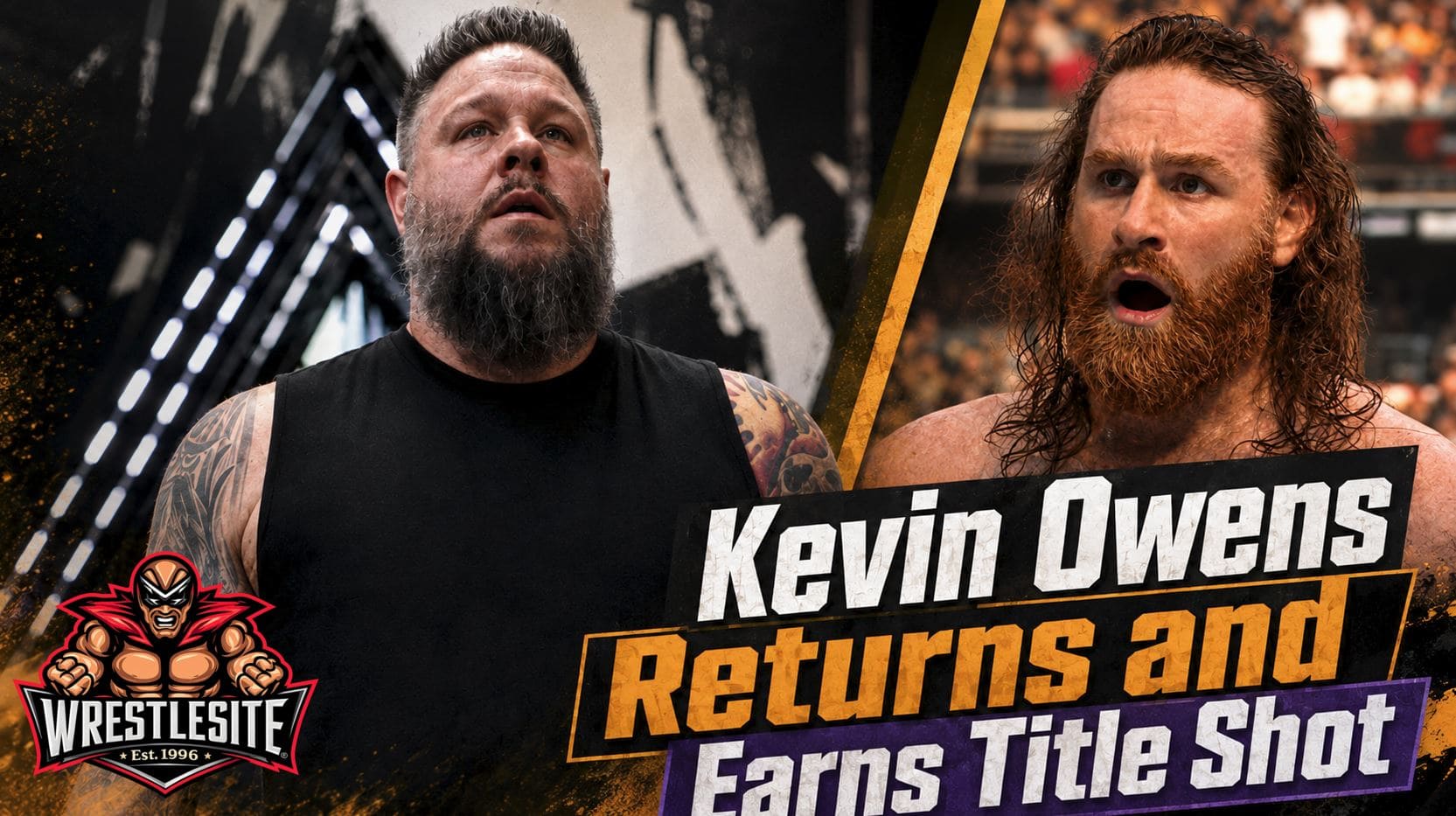 Kevin Owens celebrates after winning the fatal four-way No. 1 contender’s match at WWE SummerSlam 2026