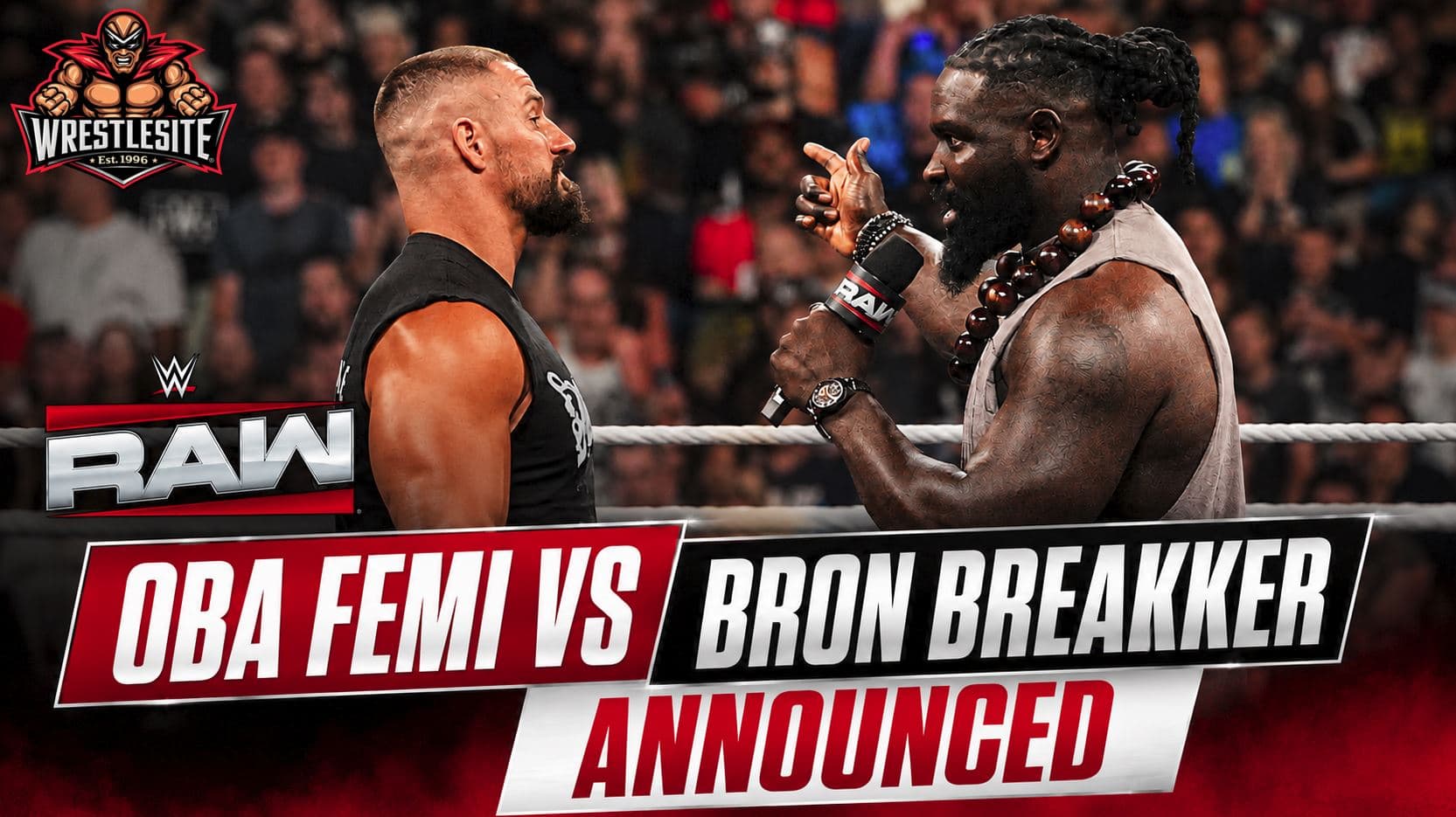 Oba Femi and Bron Breakker confront each other on WWE Raw before their Atlanta showdown is announced