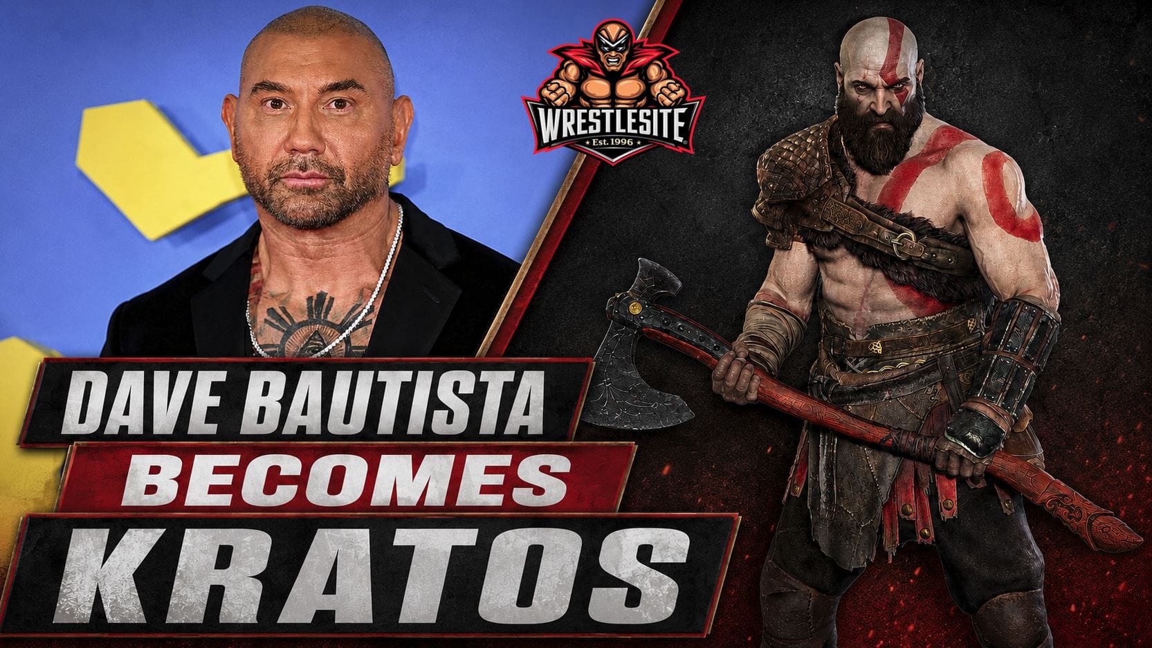 Dave Bautista portrays Kratos in Amazon’s live-action God of War series following Ryan Hurst’s injury