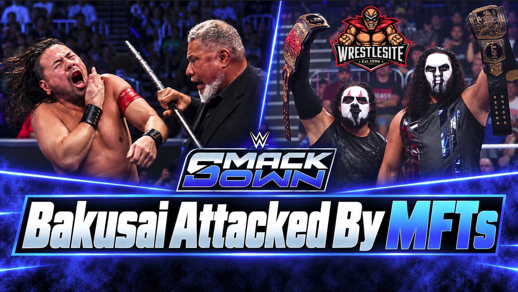 Haku attacks Shinsuke Nakamura while The MFTs destroy Kyoki during WWE SmackDown