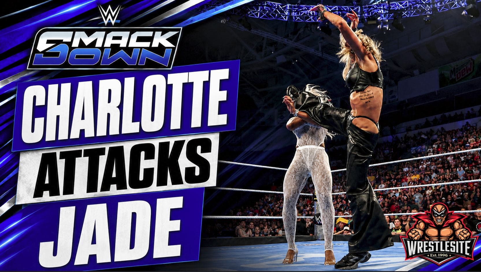 Charlotte Flair and Jade Cargill exchange punches during a heated confrontation ahead of WWE SummerSlam