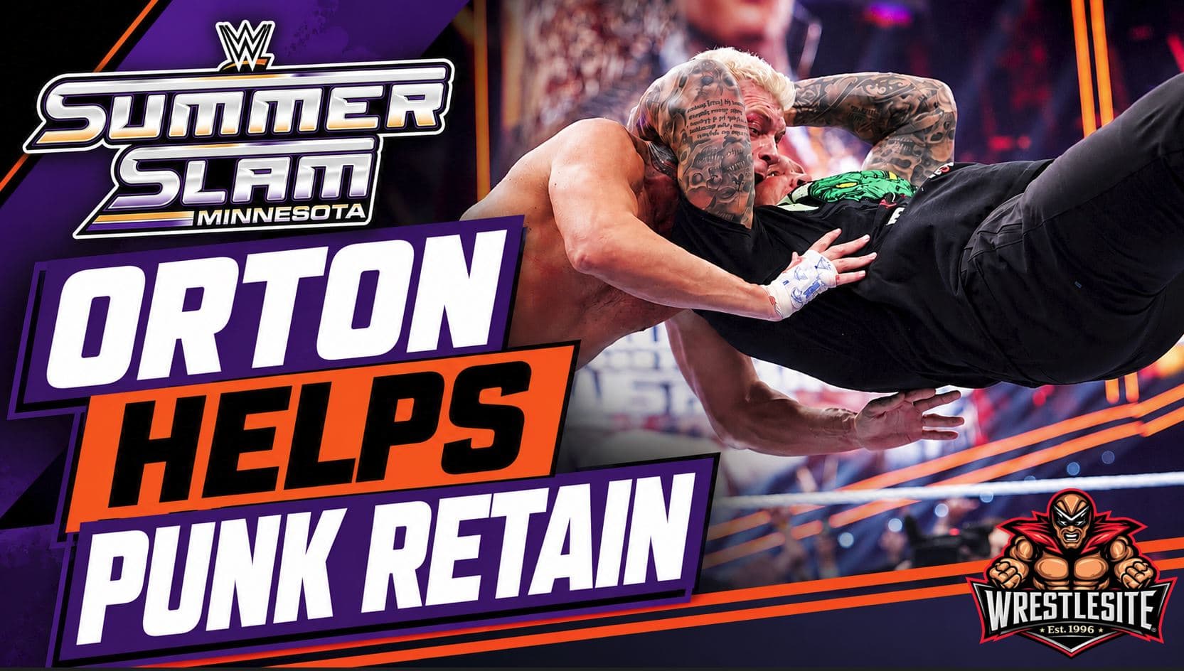 Randy Orton delivers an RKO to Cody Rhodes during his Undisputed WWE Championship match against CM Punk at SummerSlam 2026
