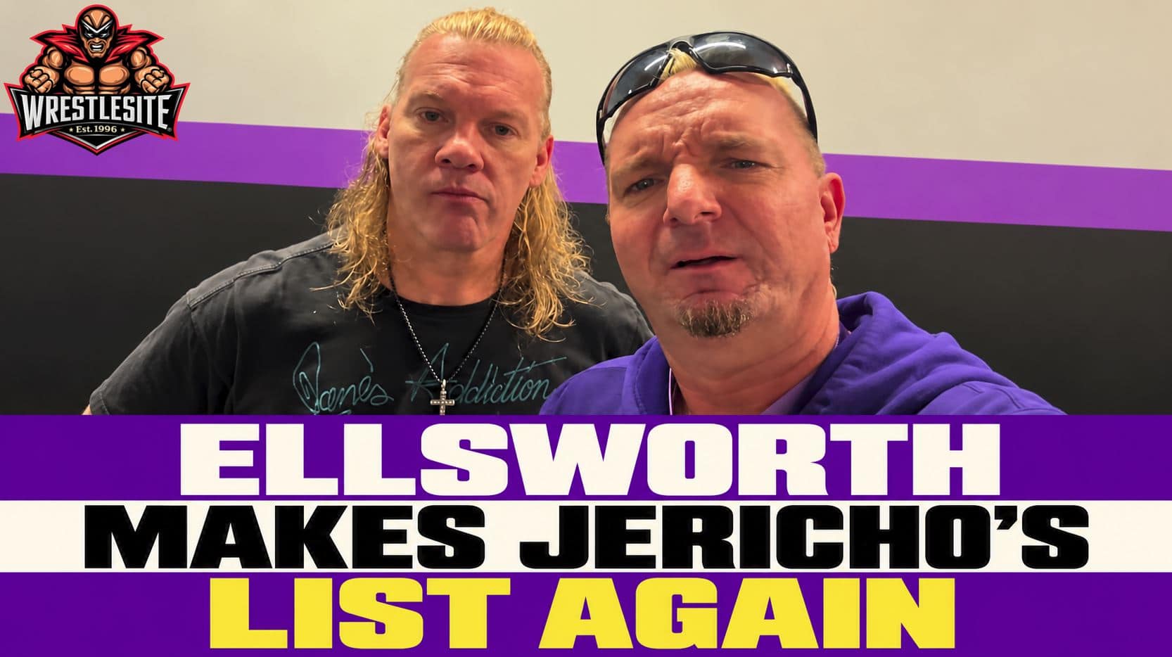 Chris Jericho jokingly puts James Ellsworth on The List again during their WWE nostalgia reunion