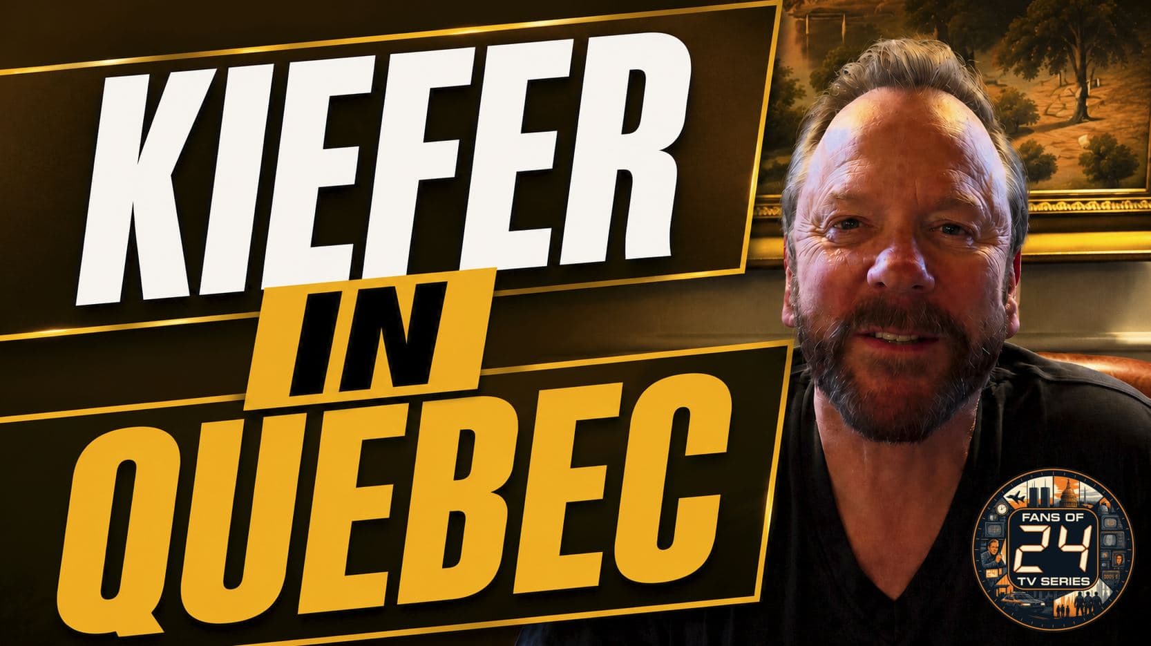 Kiefer Sutherland promotes his July 11 concert at Le Grand Cru Musical du Saguenay in Quebec