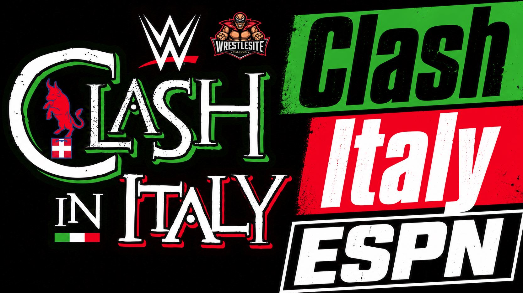 Roman Reigns and Jacob Fatu featured on WWE Clash in Italy poster promoting ESPN first-hour coverage