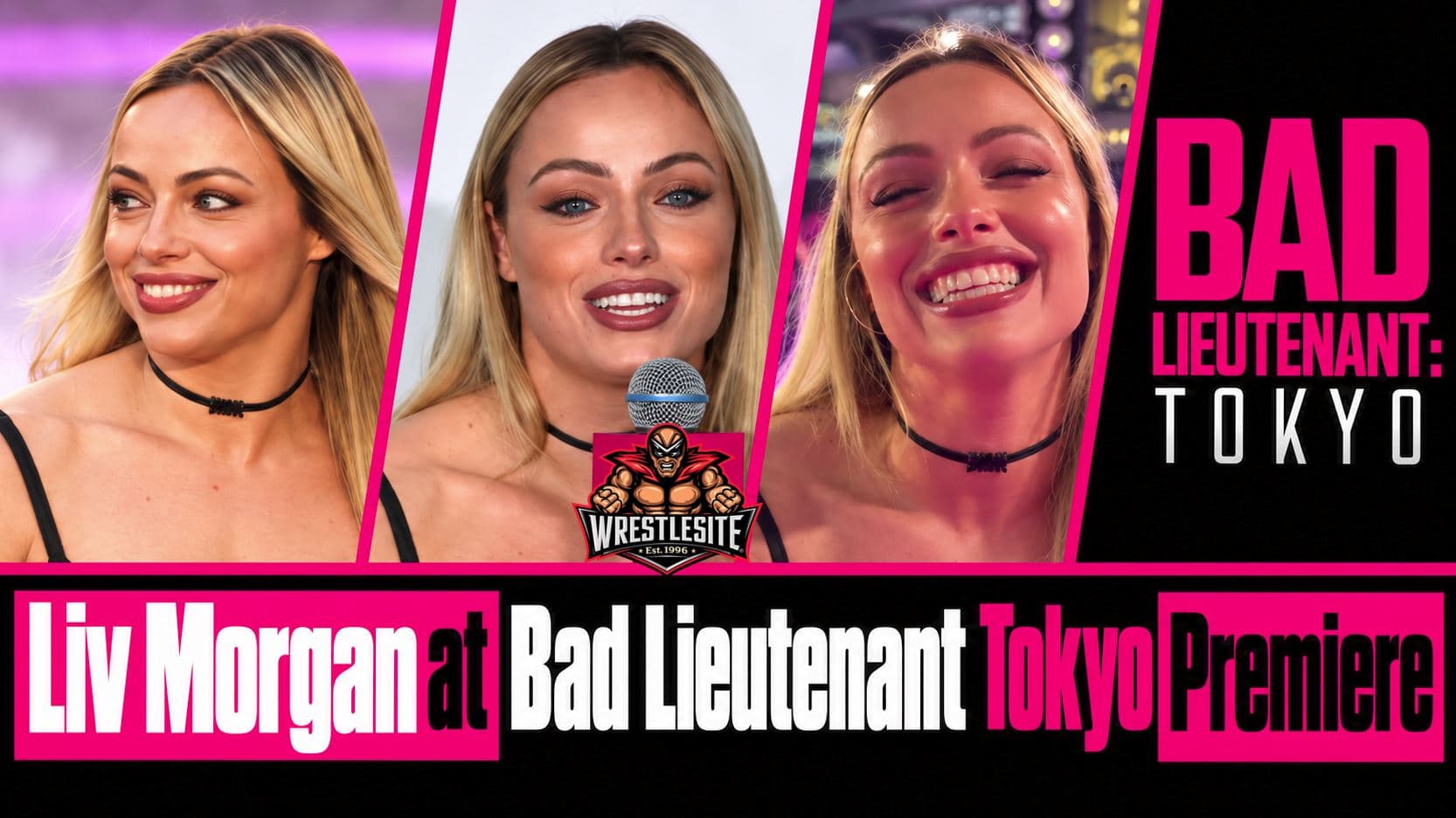 Liv Morgan discusses Megan and presents custom WWE championship belt at Bad Lieutenant Tokyo premiere