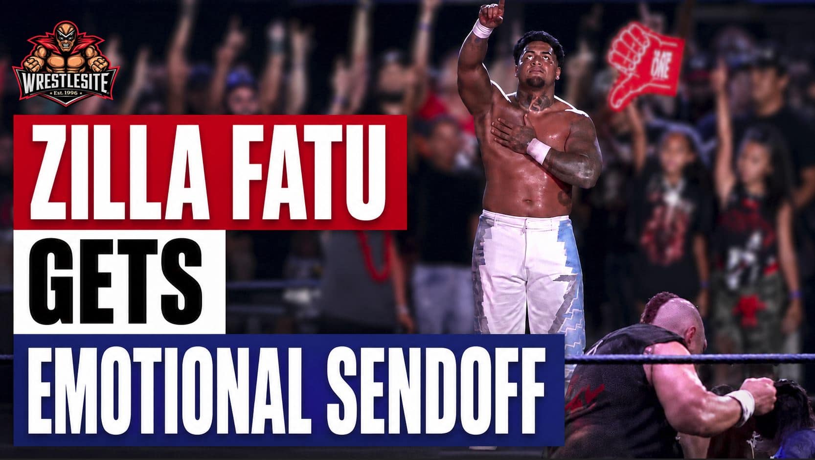 Zilla Fatu receives an emotional sendoff after losing the HOG Crown Jewel Championship to Amazing Red