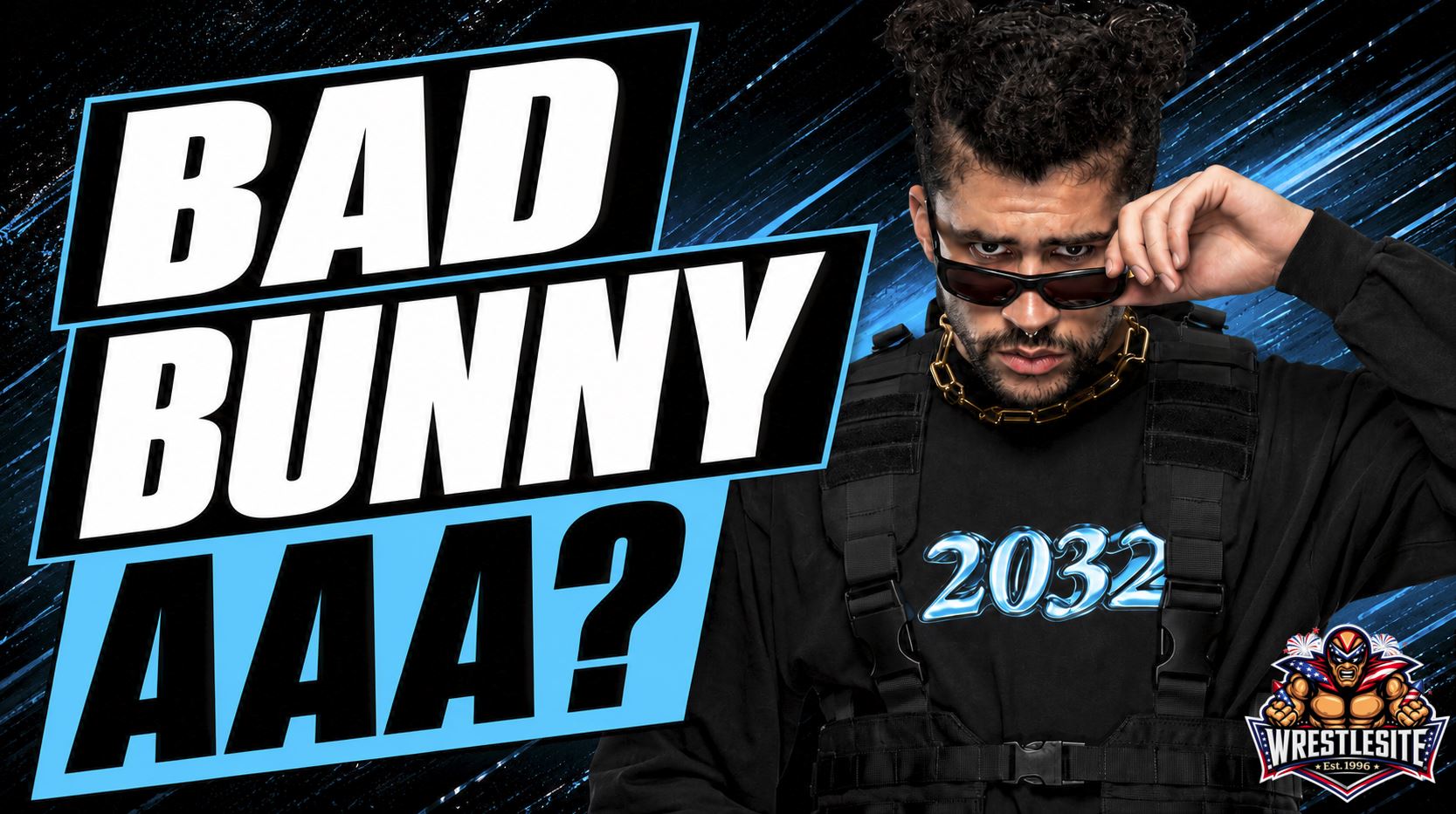 Bad Bunny and Damian Priest stand together as Rey Mysterio teases a possible AAA crossover appearance