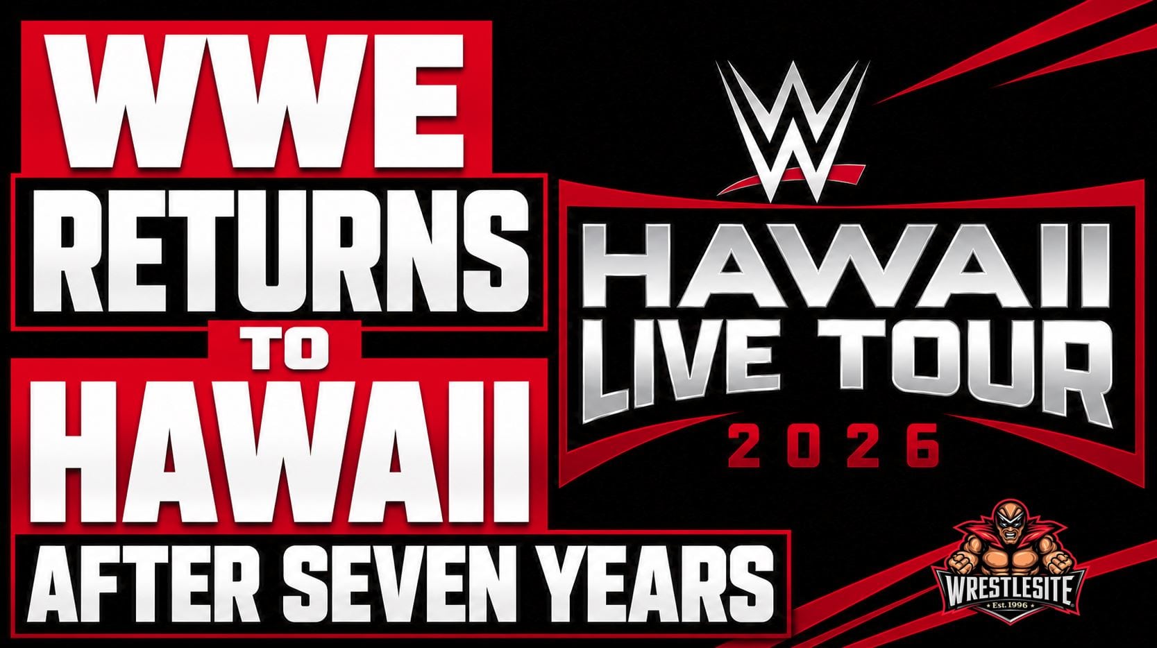 WWE advertises its October 16 return to Blaisdell Arena in Honolulu with several major stars