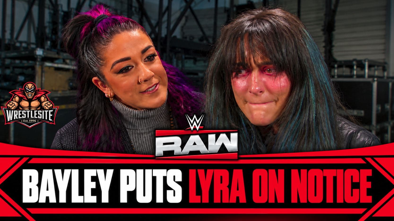 Bayley confronts former tag team partner Lyra Valkyria during a tense exchange on WWE Raw