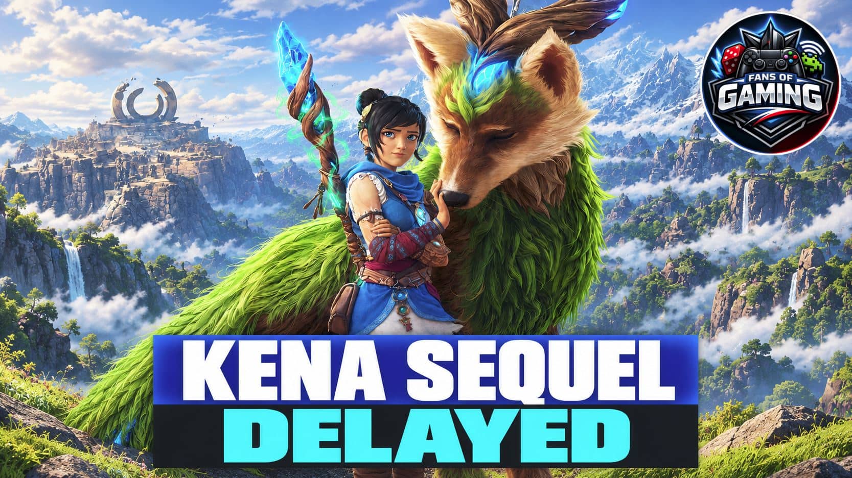 Kena rides her crystalline companion across Kosmora as Ember Lab prepares the PS5 sequel adventure